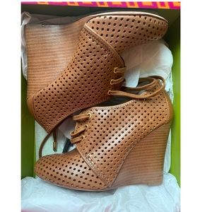 Tory Burch Oxford wedge booties